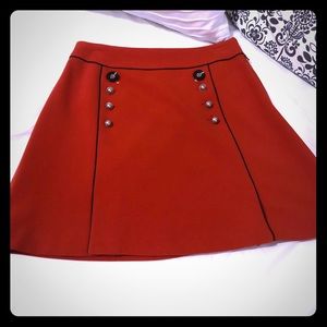 MINI RED ORANGE SKIRT